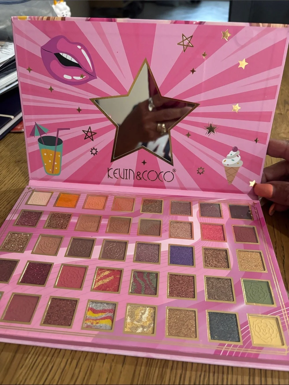 Kevin & Coco Pink 42-Color Eyeshadow Palette BRAND NEW
